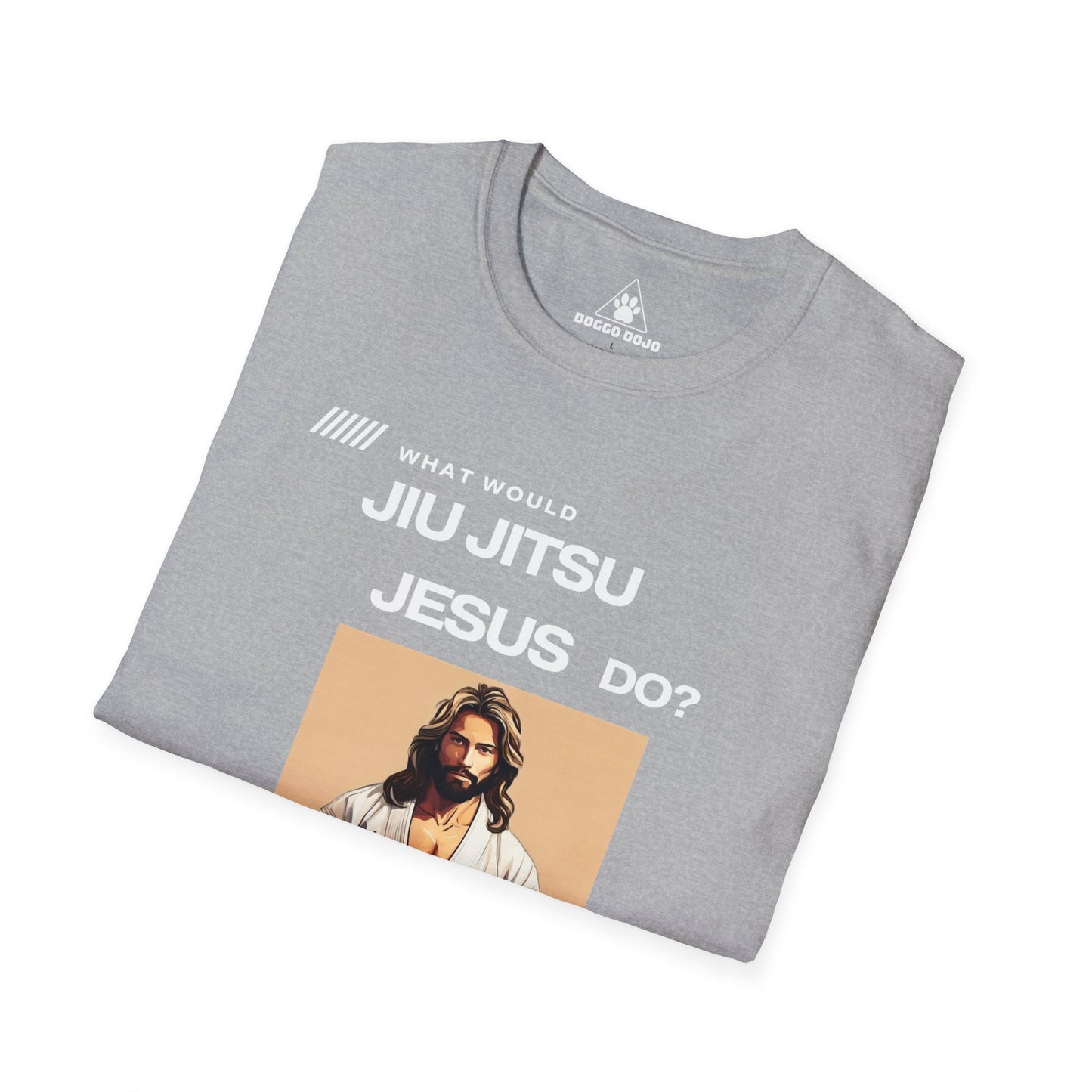 What would Jiu Jitsu Jesus do? Unisex Softstyle T-Shirt