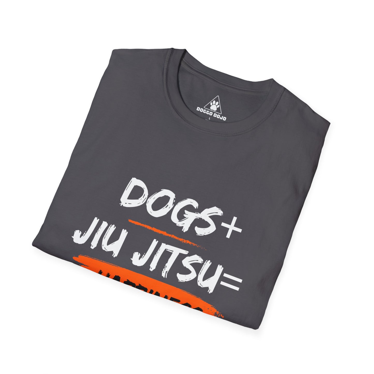 Dogs + Jiu Jitsu = Happiness Unisex Softstyle T-Shirt