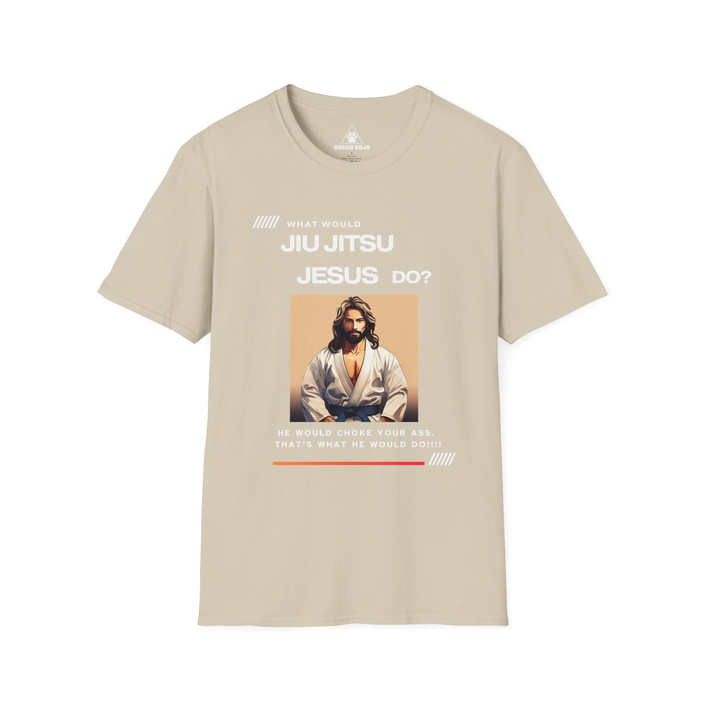 What would Jiu Jitsu Jesus do? Unisex Softstyle T-Shirt