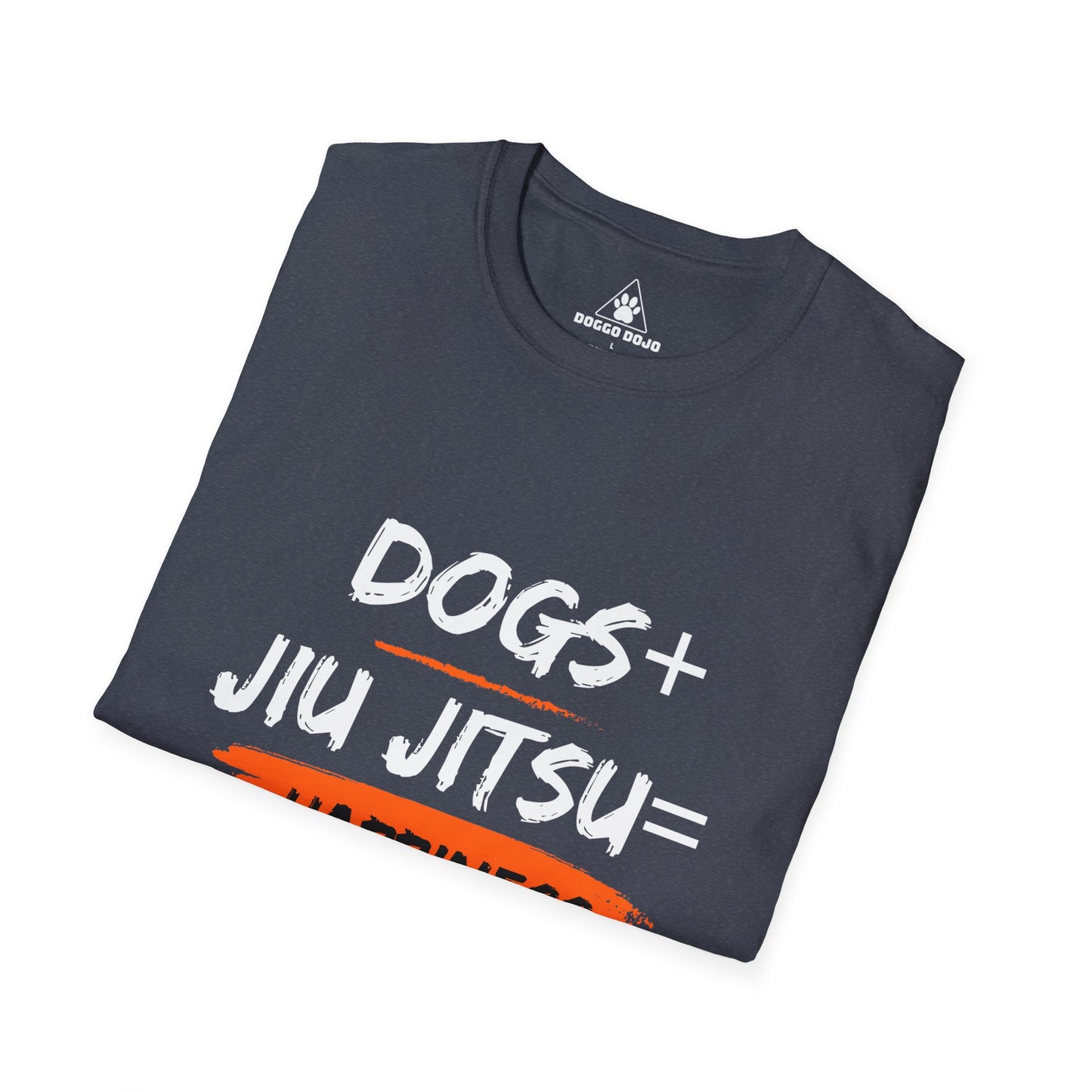 Dogs + Jiu Jitsu = Happiness Unisex Softstyle T-Shirt