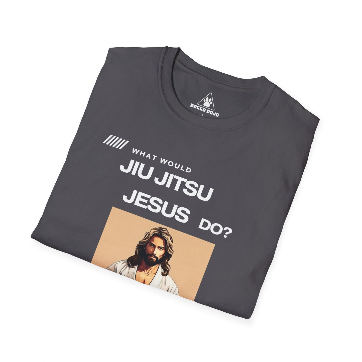 What would Jiu Jitsu Jesus do? Unisex Softstyle T-Shirt