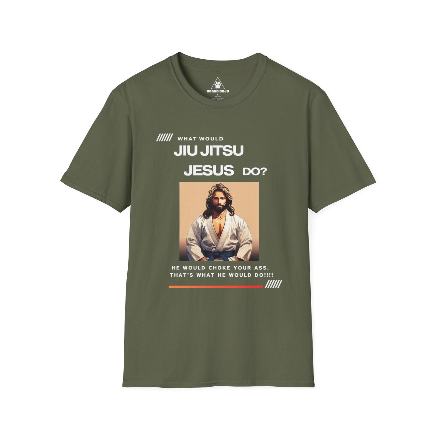 What would Jiu Jitsu Jesus do? Unisex Softstyle T-Shirt