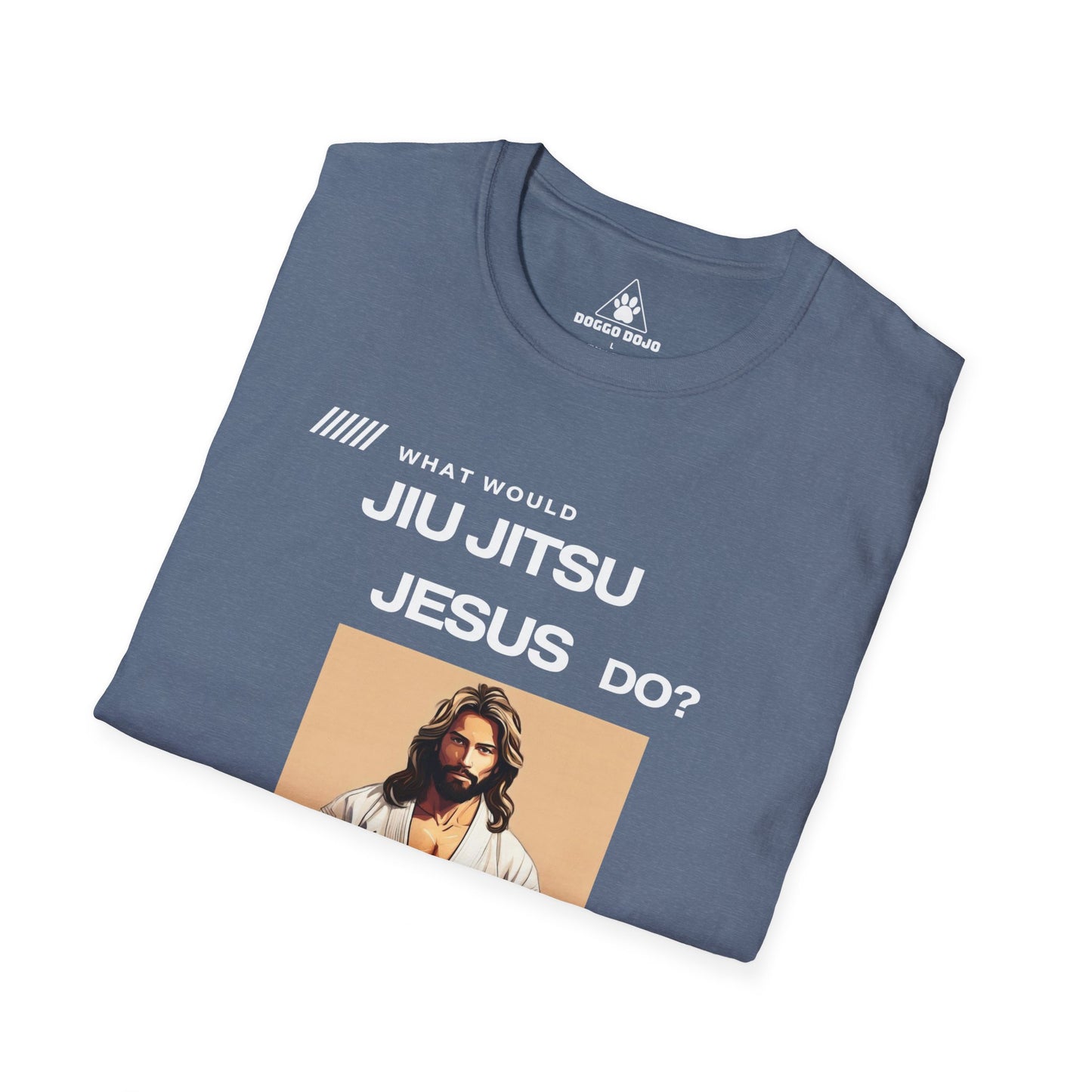 What would Jiu Jitsu Jesus do? Unisex Softstyle T-Shirt