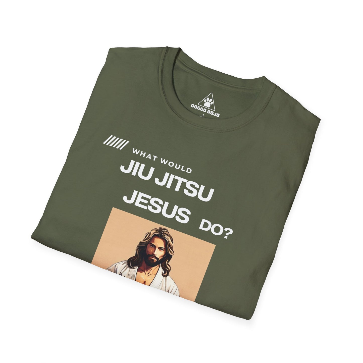 What would Jiu Jitsu Jesus do? Unisex Softstyle T-Shirt