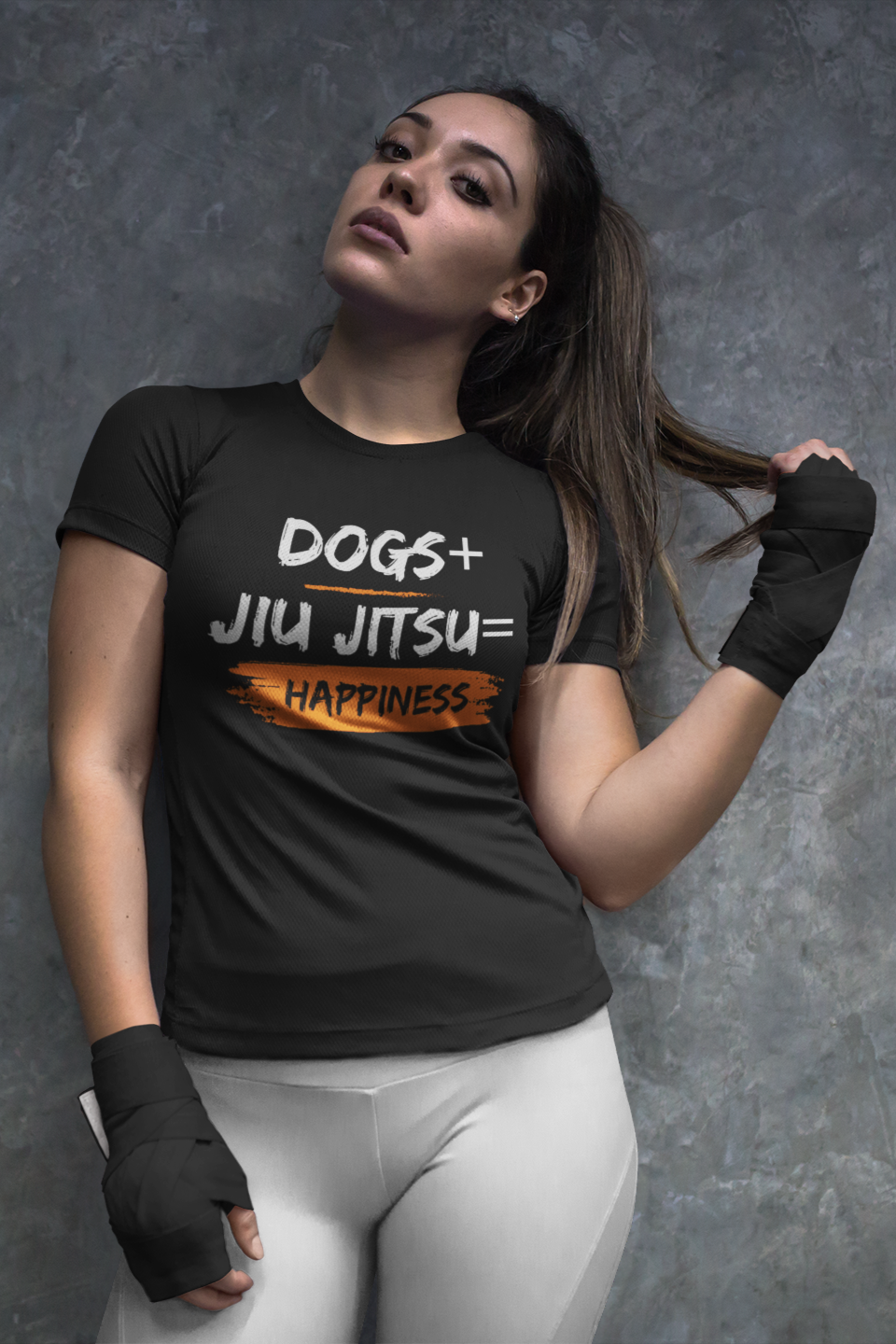 Dogs + Jiu Jitsu = Happiness Unisex Softstyle T-Shirt