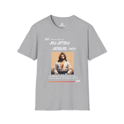 What would Jiu Jitsu Jesus do?  Unisex Softstyle T-Shirt