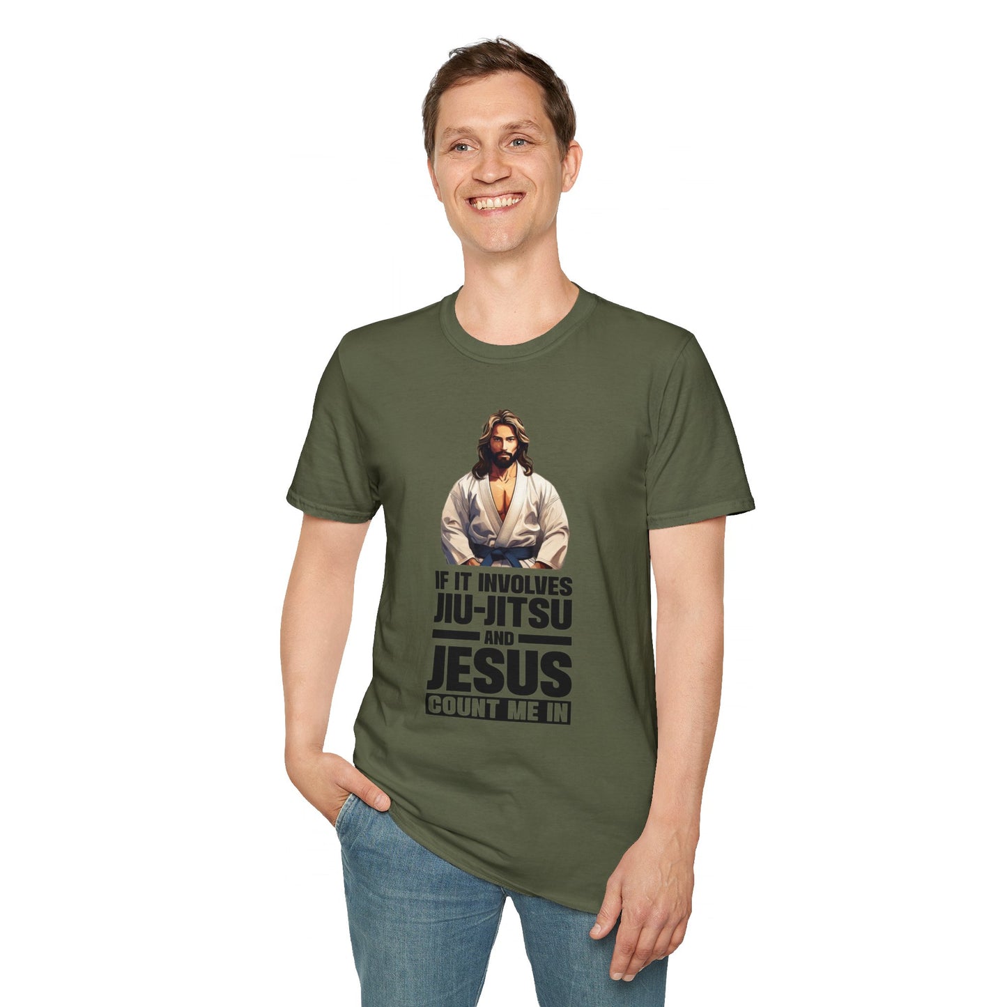 Jiu Jitsu Jesus Unisex Softstyle T-Shirt