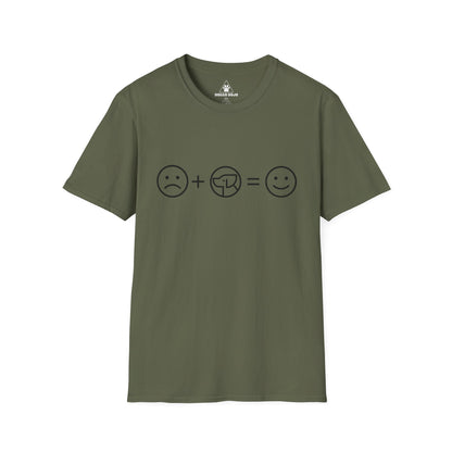 T-Shirt — Smile Formula Design (Sad + Dogs = Happy)