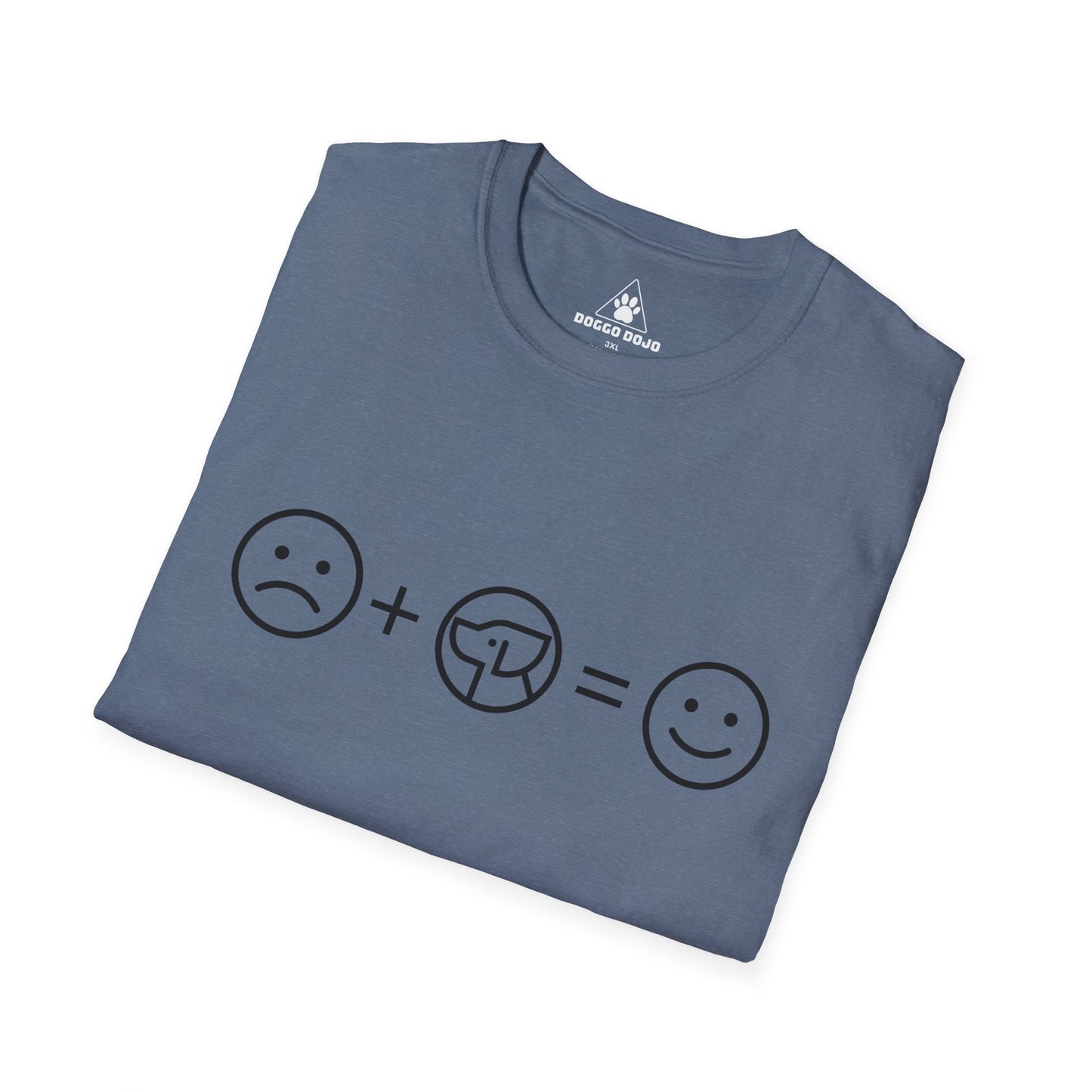 T-Shirt — Smile Formula Design (Sad + Dogs = Happy)