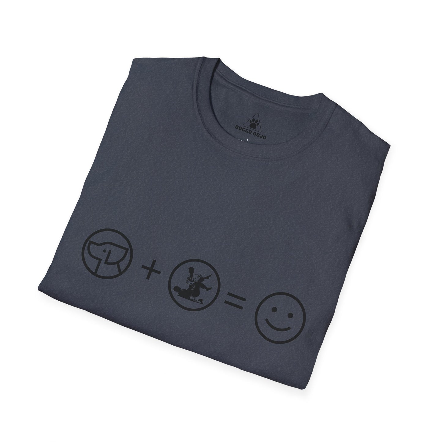 Dogs + Jiu Jitsu = Happiness  Unisex Softstyle T-Shirt