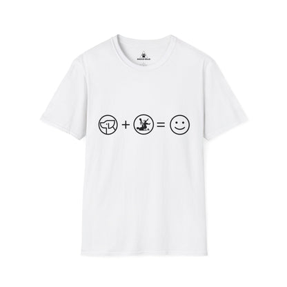 Dogs + Jiu Jitsu = Happiness  Unisex Softstyle T-Shirt