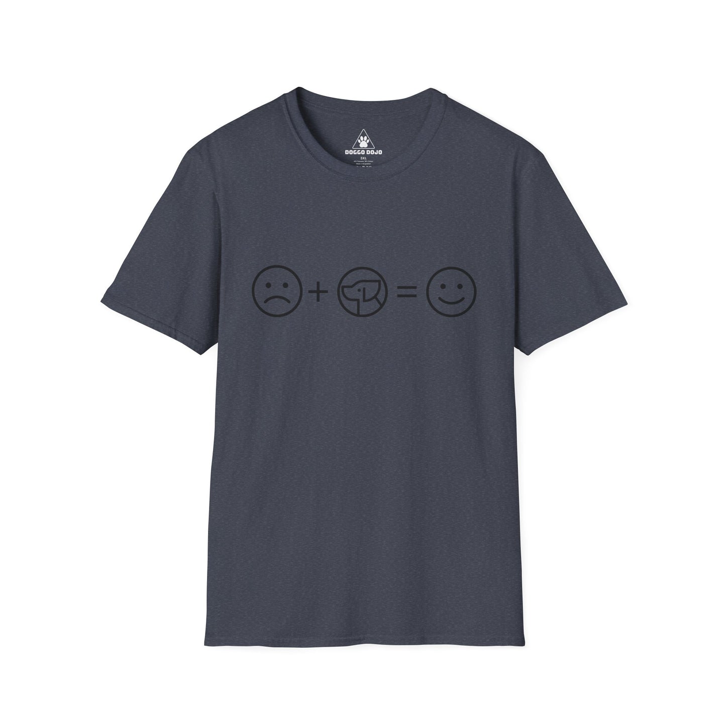 T-Shirt — Smile Formula Design (Sad + Dogs = Happy)