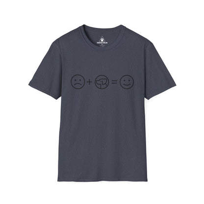 T-Shirt — Smile Formula Design (Sad + Dogs = Happy)
