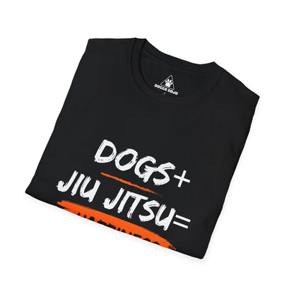 Dogs + Jiu Jitsu = Happiness  Unisex Softstyle T-Shirt