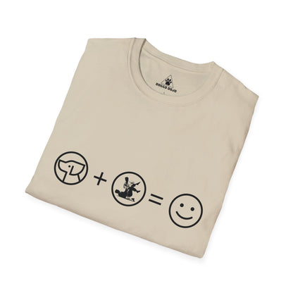 Dogs + Jiu Jitsu = Happiness  Unisex Softstyle T-Shirt