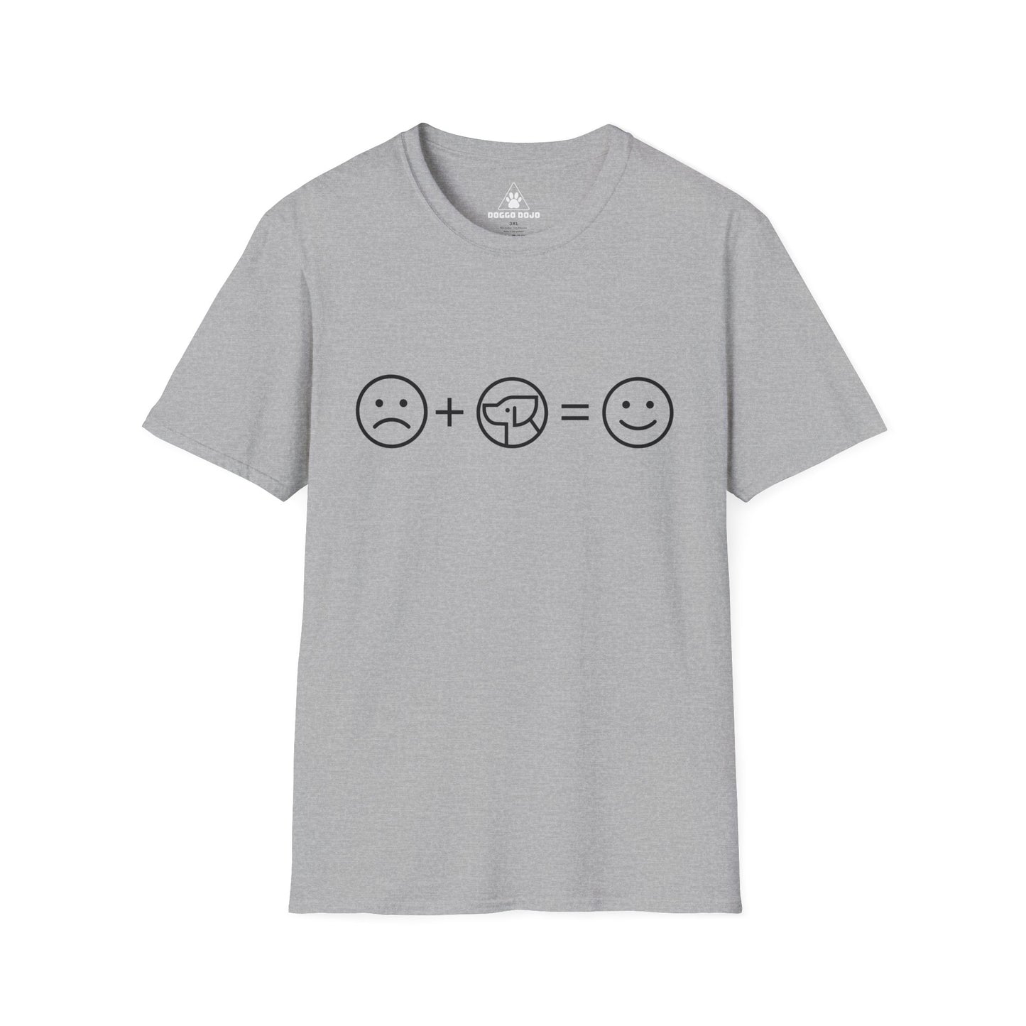 T-Shirt — Smile Formula Design (Sad + Dogs = Happy)
