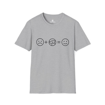 T-Shirt — Smile Formula Design (Sad + Dogs = Happy)