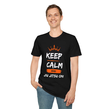 Keep Calm and Jiu Jitsu On Unisex Softstyle T-Shirt