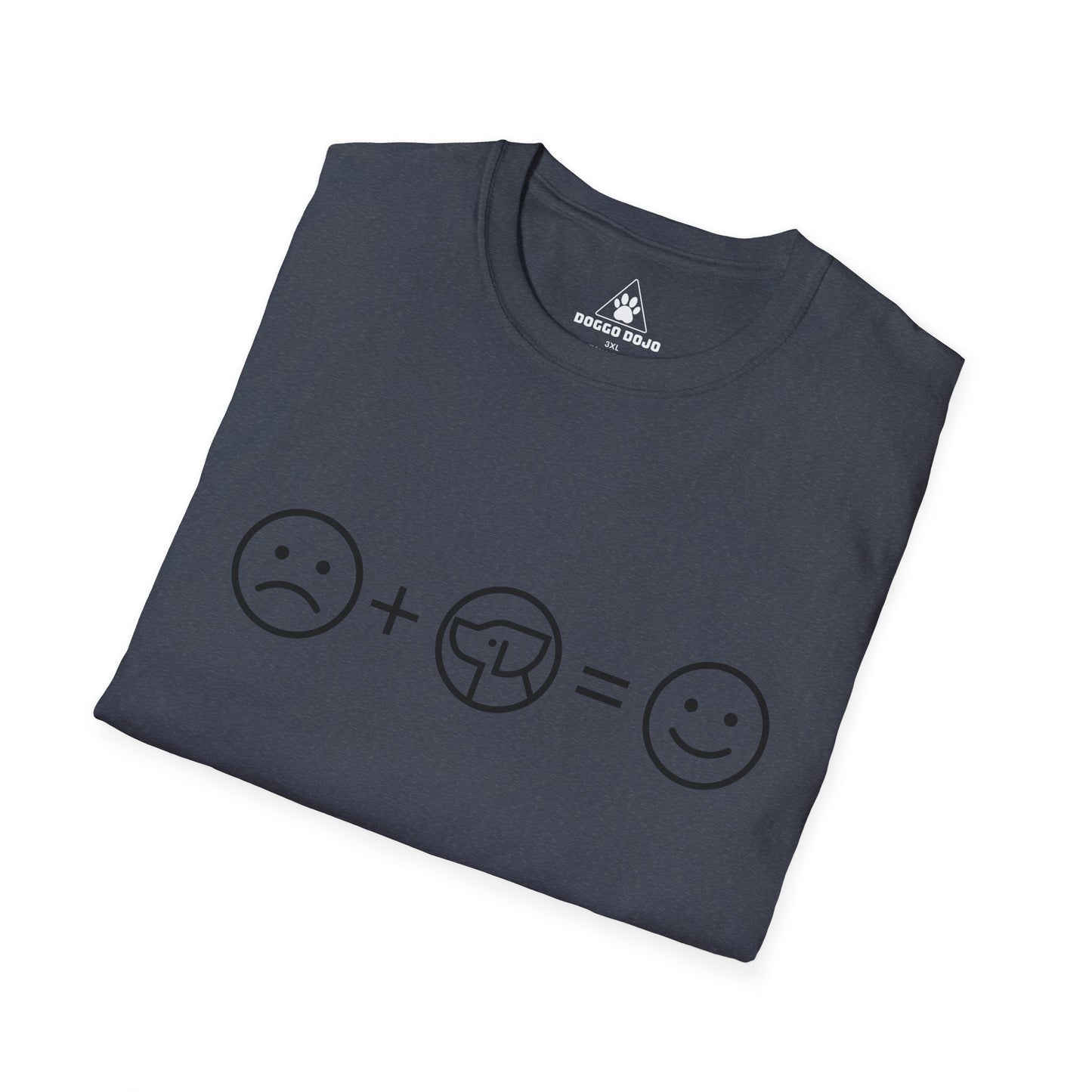 T-Shirt — Smile Formula Design (Sad + Dogs = Happy)