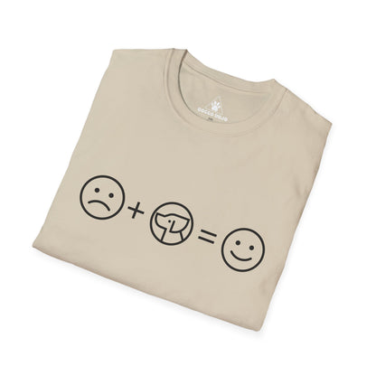 T-Shirt — Smile Formula Design (Sad + Dogs = Happy)