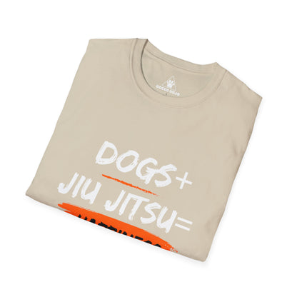 Dogs + Jiu Jitsu = Happiness  Unisex Softstyle T-Shirt