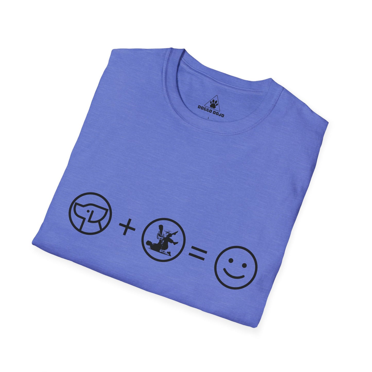 Dogs + Jiu Jitsu = Happiness  Unisex Softstyle T-Shirt