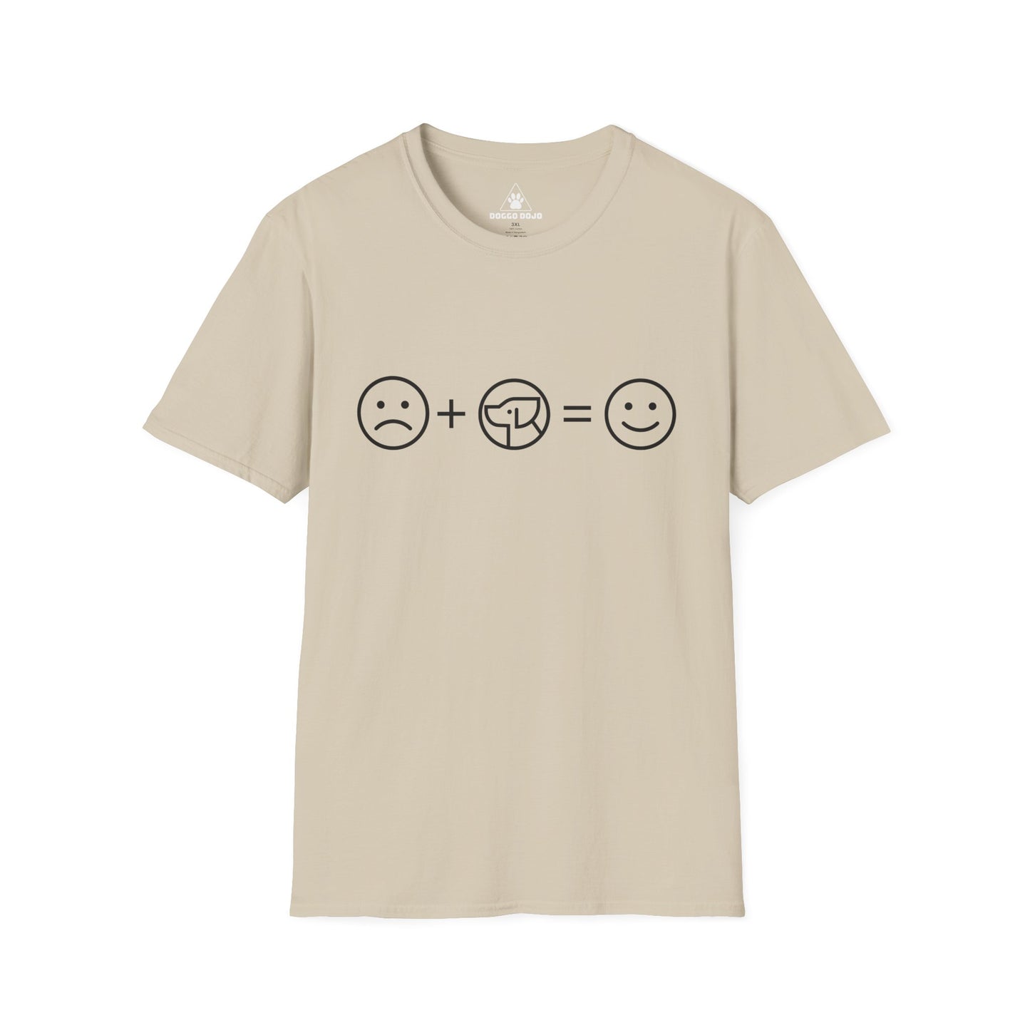 T-Shirt — Smile Formula Design (Sad + Dogs = Happy)
