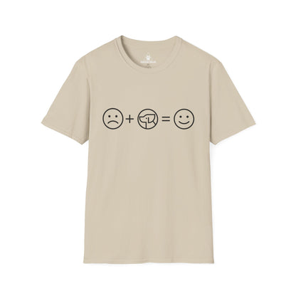T-Shirt — Smile Formula Design (Sad + Dogs = Happy)