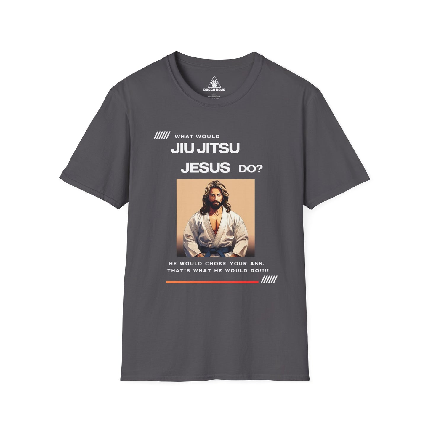 What would Jiu Jitsu Jesus do?  Unisex Softstyle T-Shirt