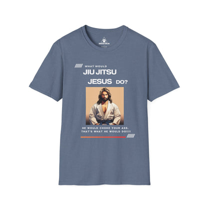 What would Jiu Jitsu Jesus do?  Unisex Softstyle T-Shirt