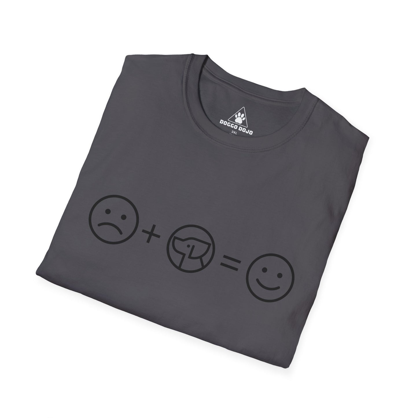 T-Shirt — Smile Formula Design (Sad + Dogs = Happy)