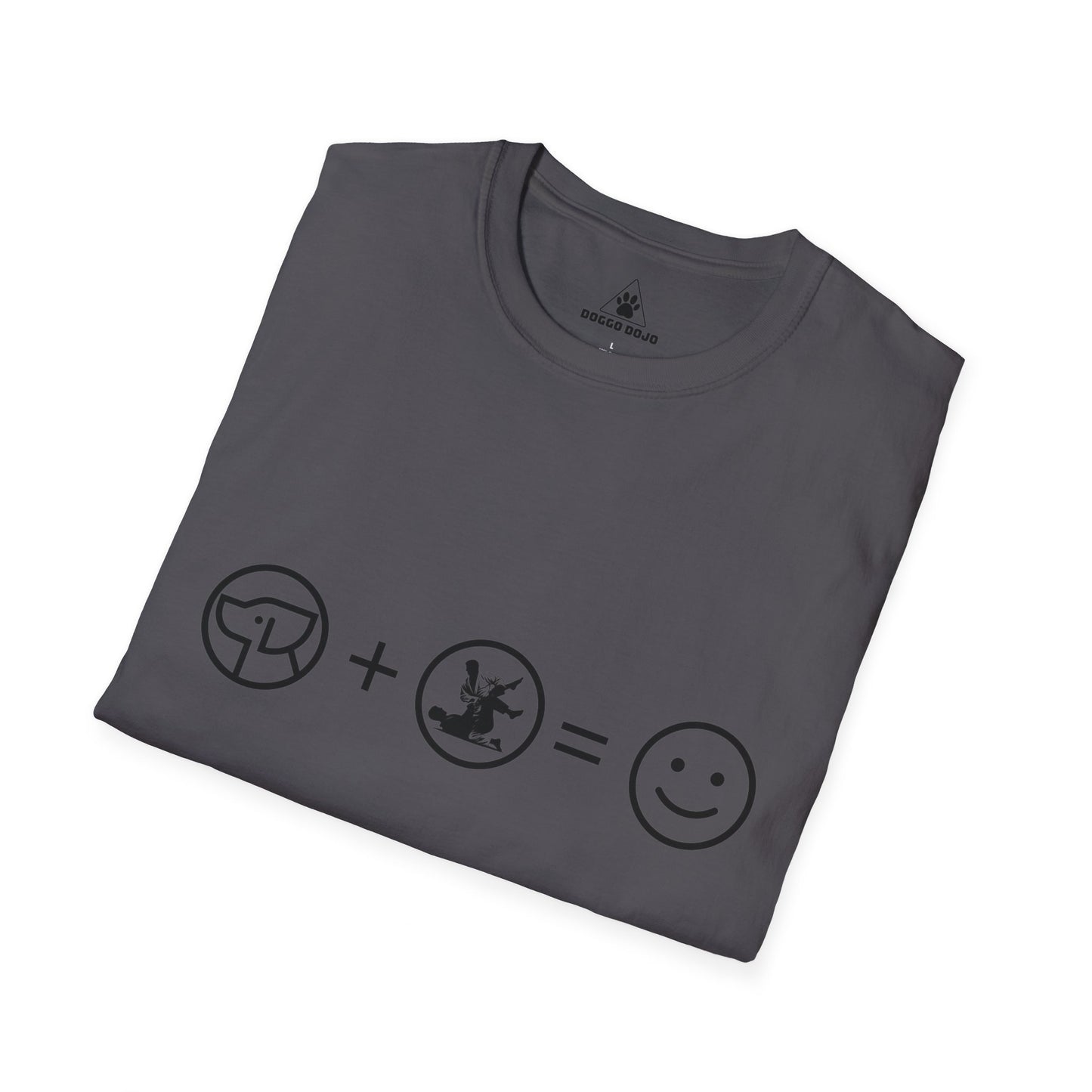 Dogs + Jiu Jitsu = Happiness  Unisex Softstyle T-Shirt