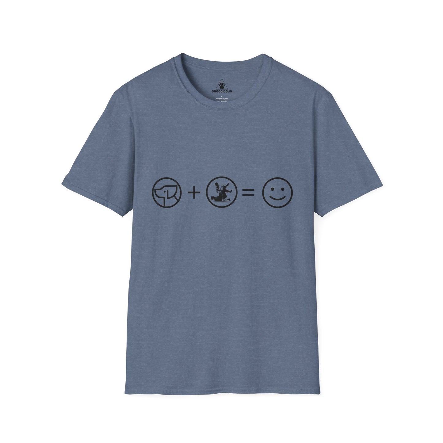 Dogs + Jiu Jitsu = Happiness  Unisex Softstyle T-Shirt