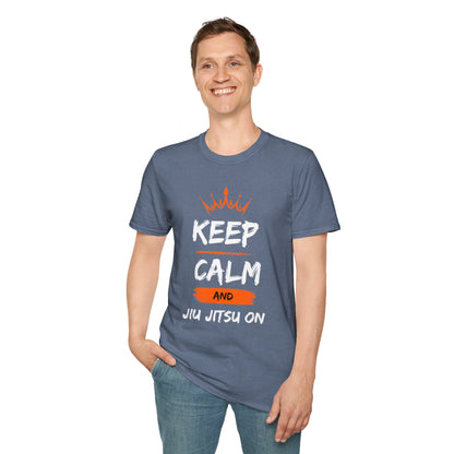 Keep Calm and Jiu Jitsu On Unisex Softstyle T-Shirt