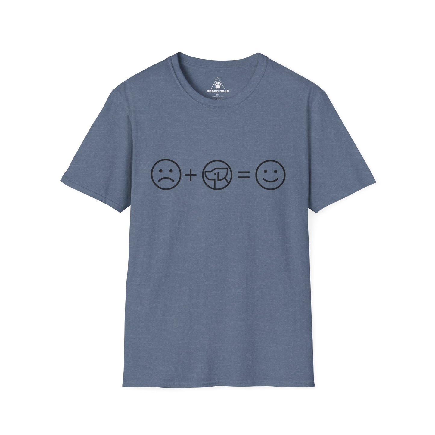 T-Shirt — Smile Formula Design (Sad + Dogs = Happy)