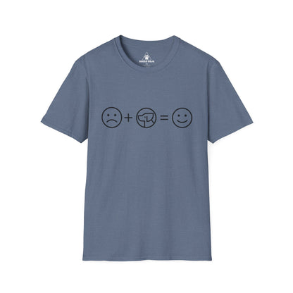 T-Shirt — Smile Formula Design (Sad + Dogs = Happy)