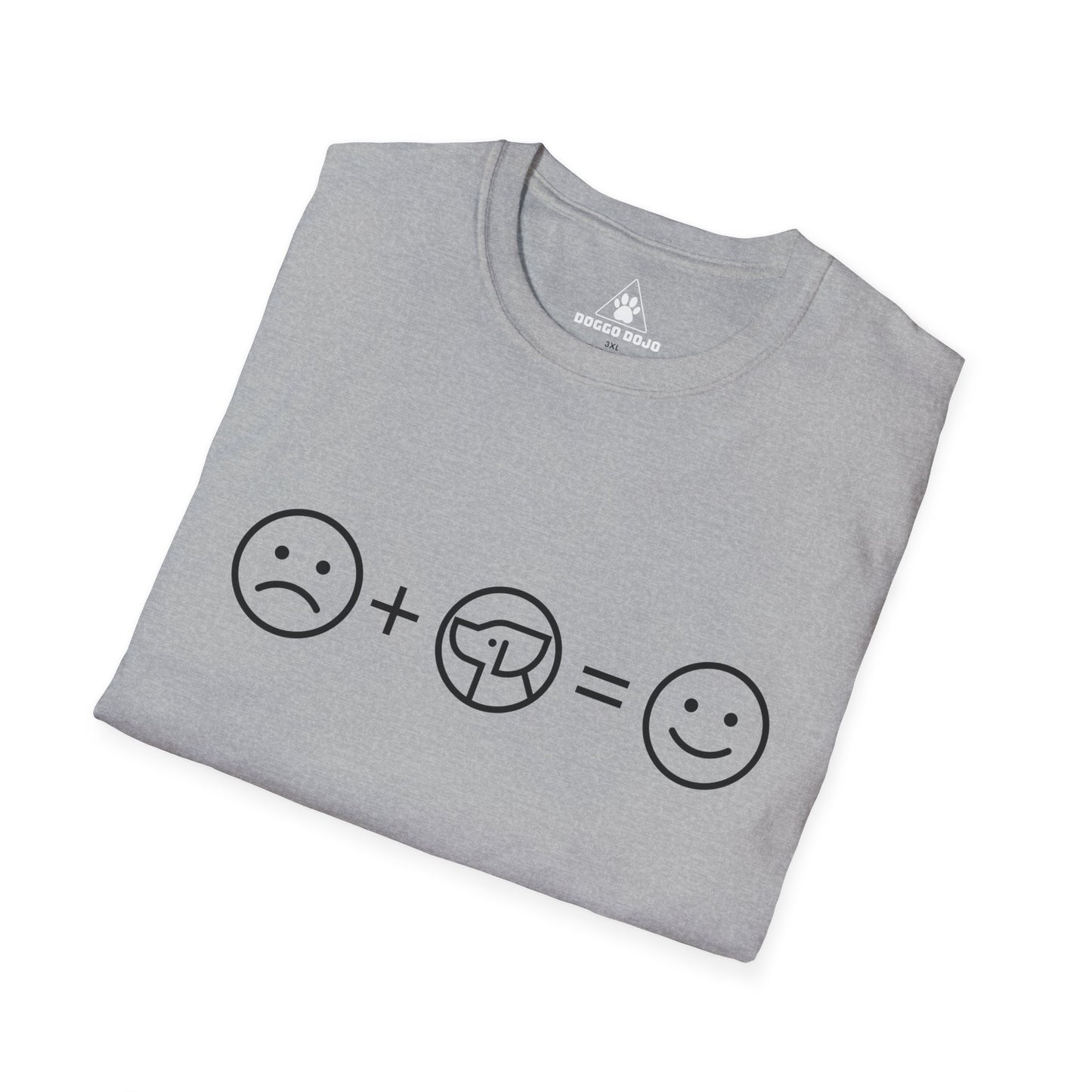 T-Shirt — Smile Formula Design (Sad + Dogs = Happy)