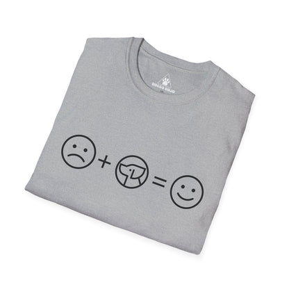 T-Shirt — Smile Formula Design (Sad + Dogs = Happy)