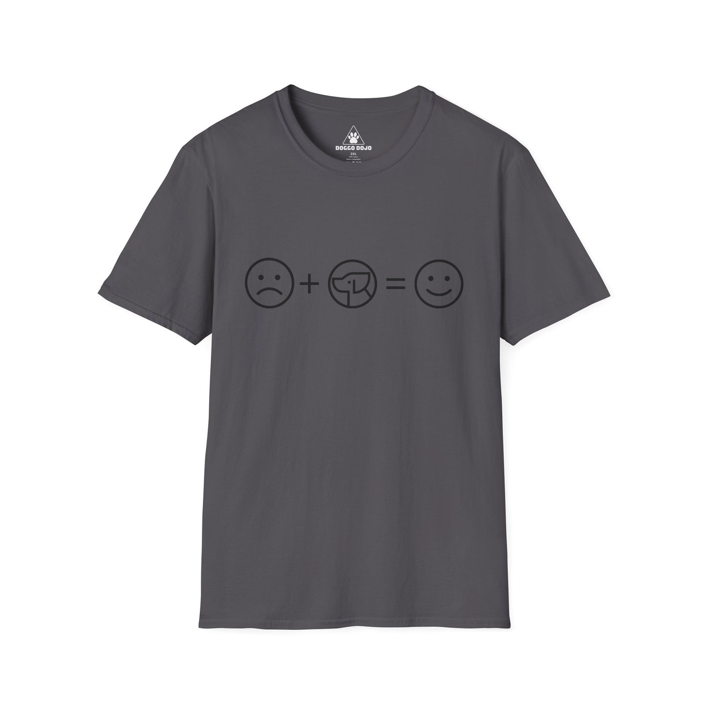 T-Shirt — Smile Formula Design (Sad + Dogs = Happy)