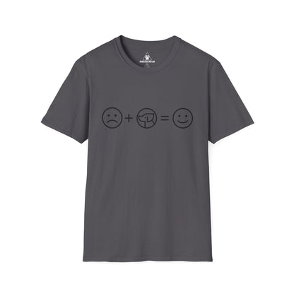 T-Shirt — Smile Formula Design (Sad + Dogs = Happy)