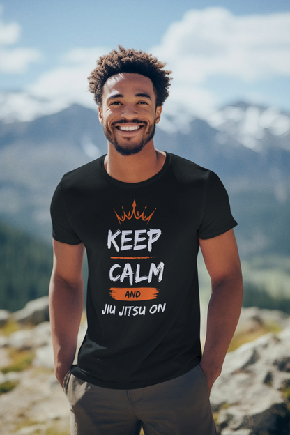 Keep Calm and Jiu Jitsu On Unisex Softstyle T-Shirt