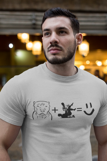 Pit Bulls + Jiu Jitsu = Happiness Unisex Softstyle T-Shirt