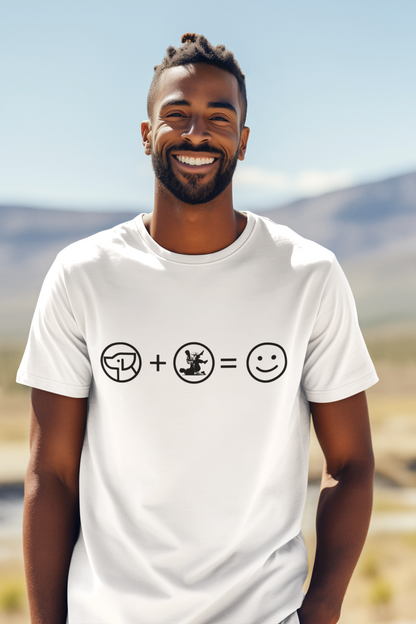 Dogs + Jiu Jitsu = Happiness  Unisex Softstyle T-Shirt