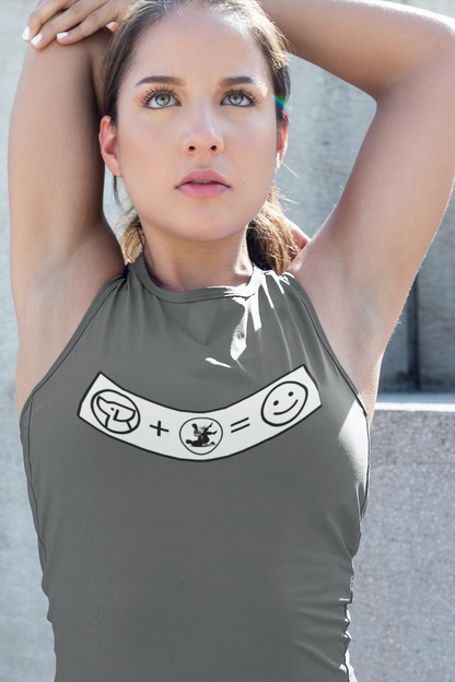 Dogs + BJJ = happiness Women's Flowy Scoop Muscle Tank