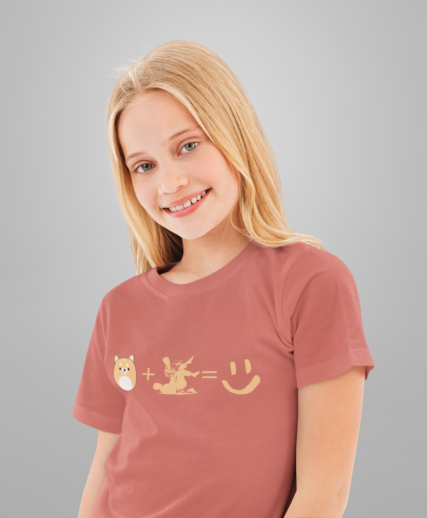 Dogs + Jiu Jitsu = Happiness Youth Short Sleeve Tee