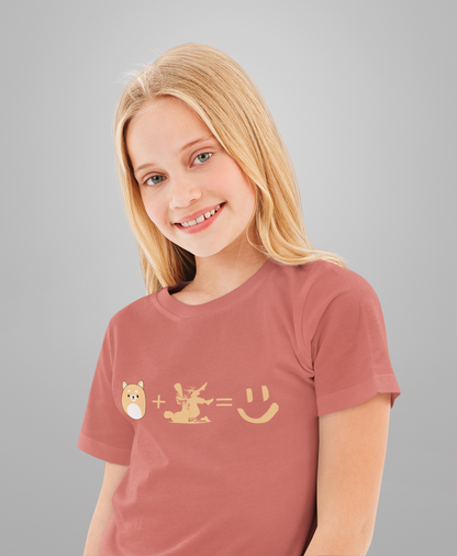 Dogs + Jiu Jitsu = Happiness Youth Short Sleeve Tee