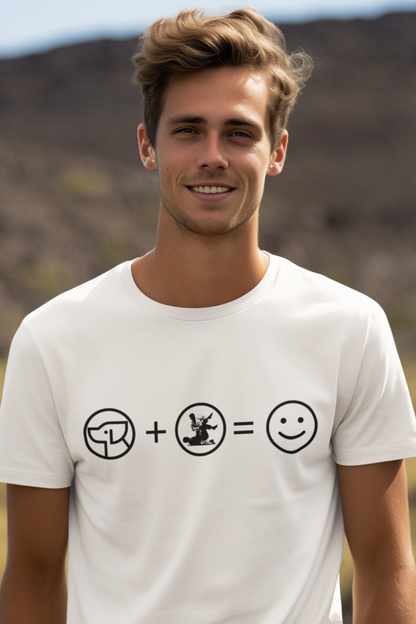 Dogs + Jiu Jitsu = Happiness  Unisex Softstyle T-Shirt