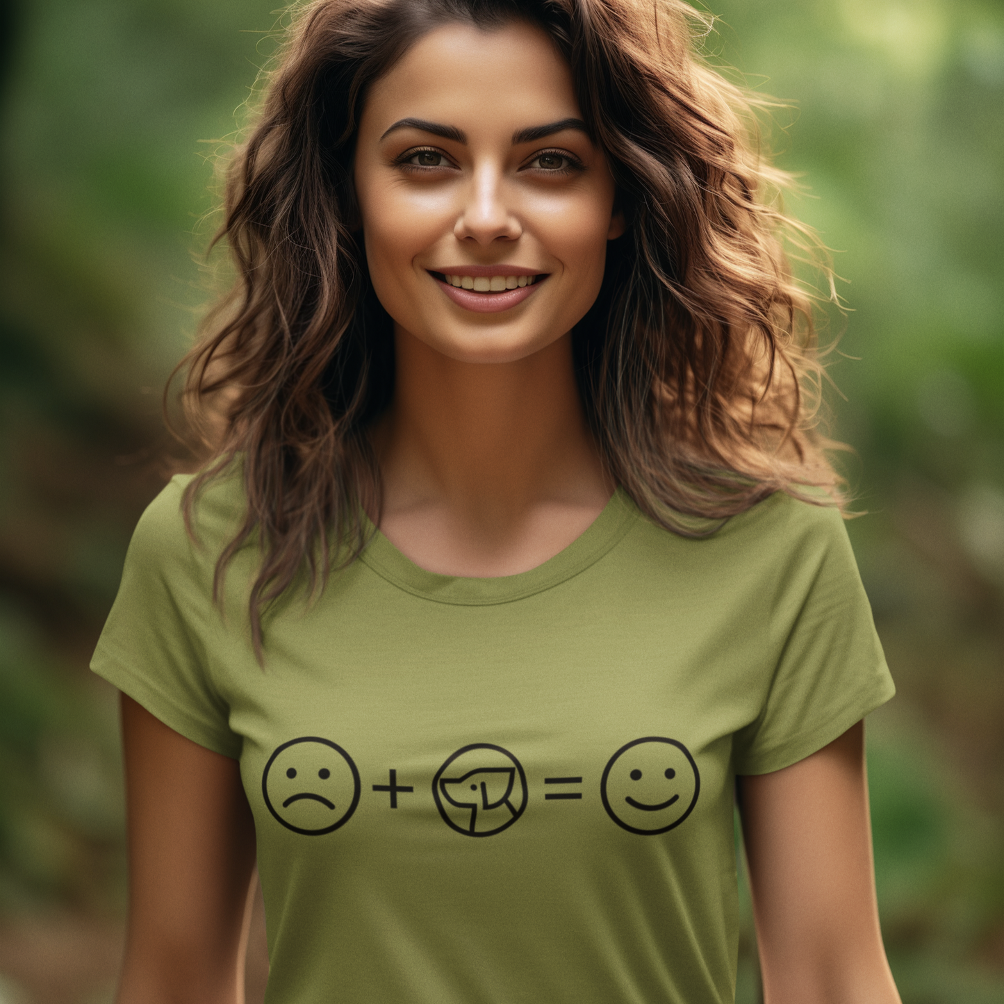 T-Shirt — Smile Formula Design (Sad + Dogs = Happy)