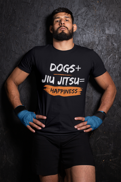 Dogs + Jiu Jitsu = Happiness  Unisex Softstyle T-Shirt