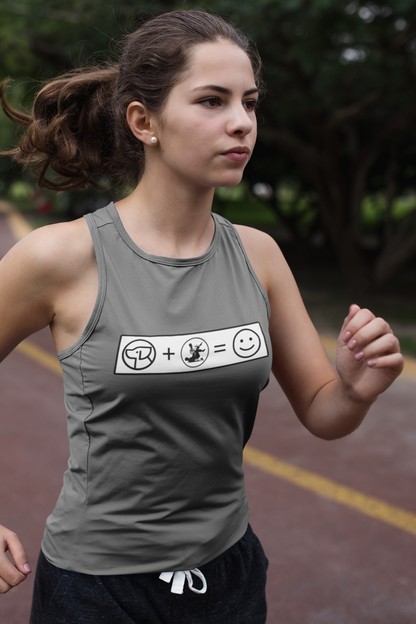 Dogs + BJJ = happiness Women's Flowy Scoop Muscle Tank